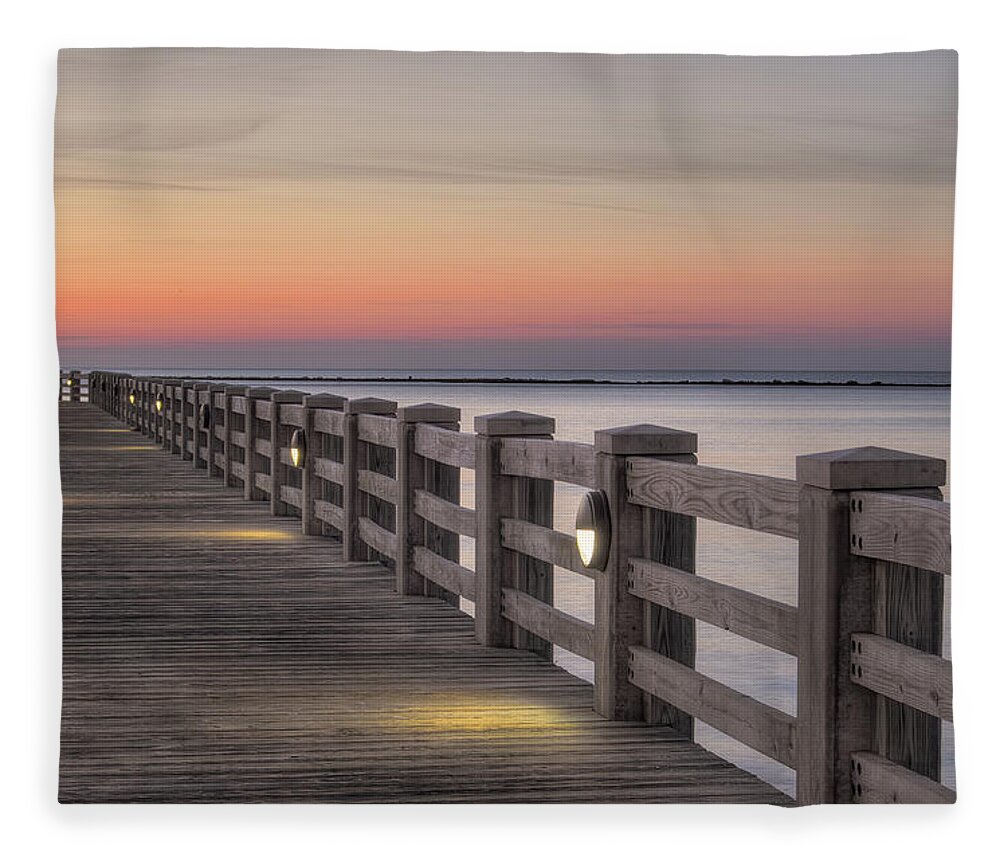 Sunrise Fleece Blanket featuring the photograph Biloxi Pastel by John Kirkland