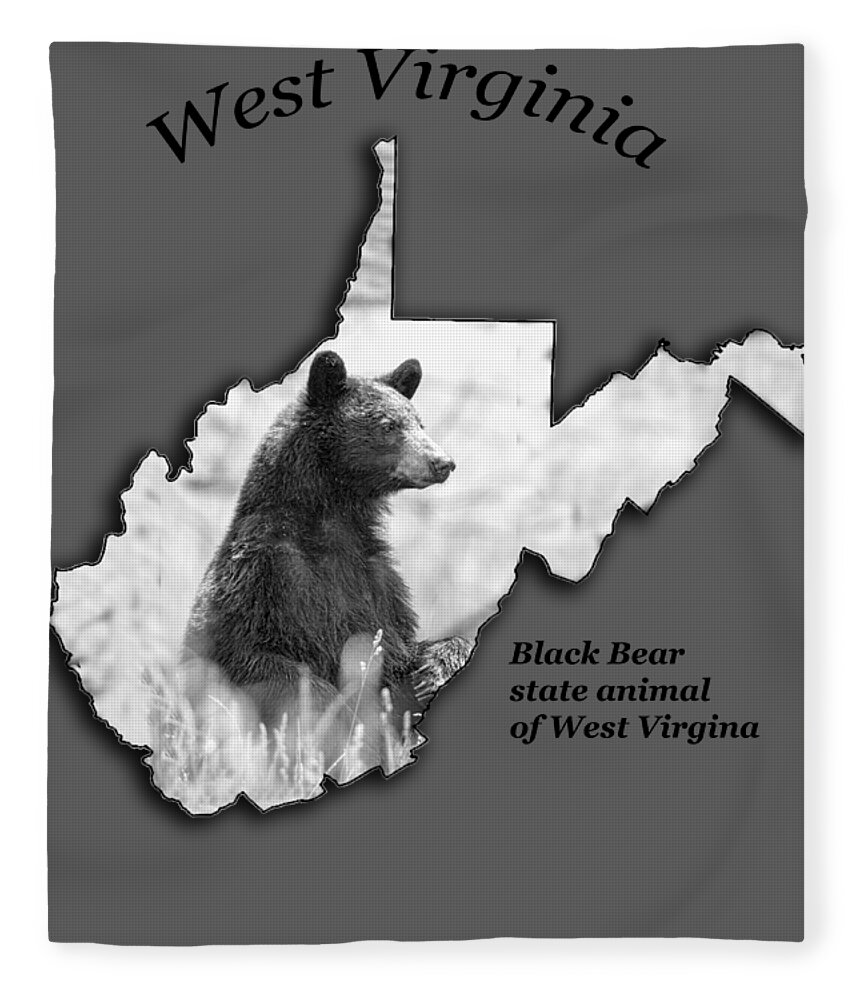 Black Bear Fleece Blanket featuring the photograph Black Bear WV state animal by Dan Friend