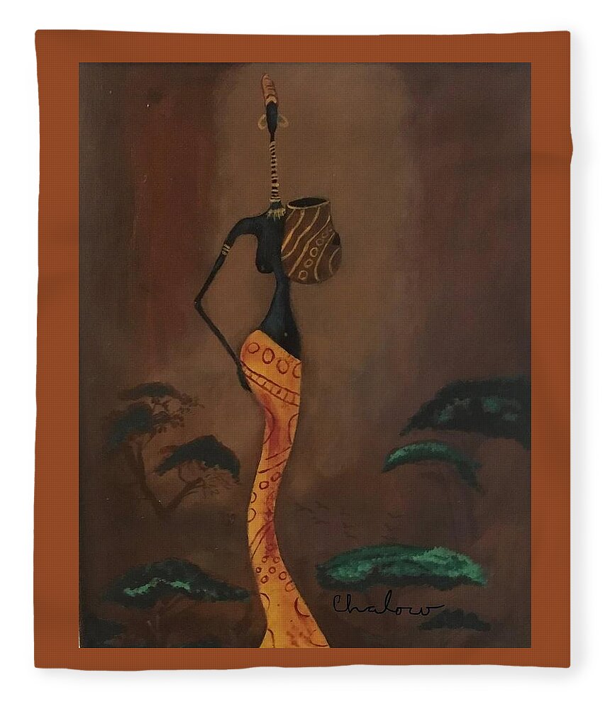 Black Art Fleece Blanket featuring the painting Black Beauty by Charles Young