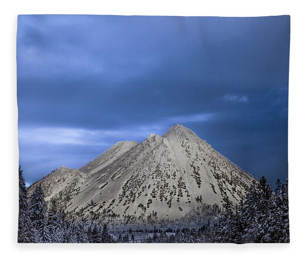 Black Butte Fleece Blanket featuring the photograph Black Butte by Ryan Workman Photography