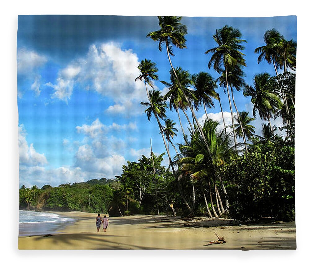 Trinidad Fleece Blanket featuring the photograph Blanchisseuse Bay, North Coast, Trinidad by Earth And Spirit