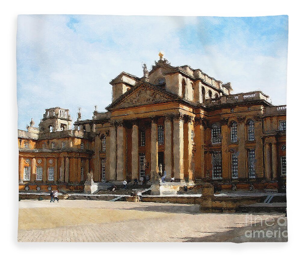 Blenheim Palace Fleece Blanket featuring the photograph Blenheim Palace Too by Brian Watt