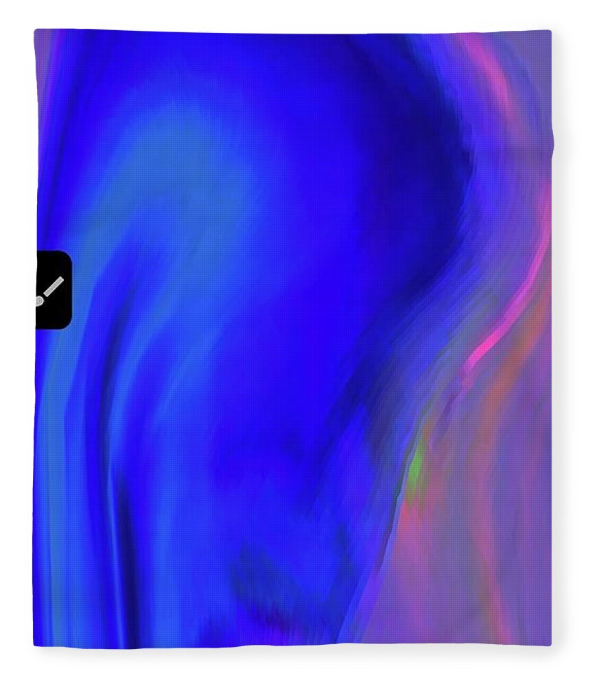  Fleece Blanket featuring the digital art Blue 2 by Glenn Hernandez