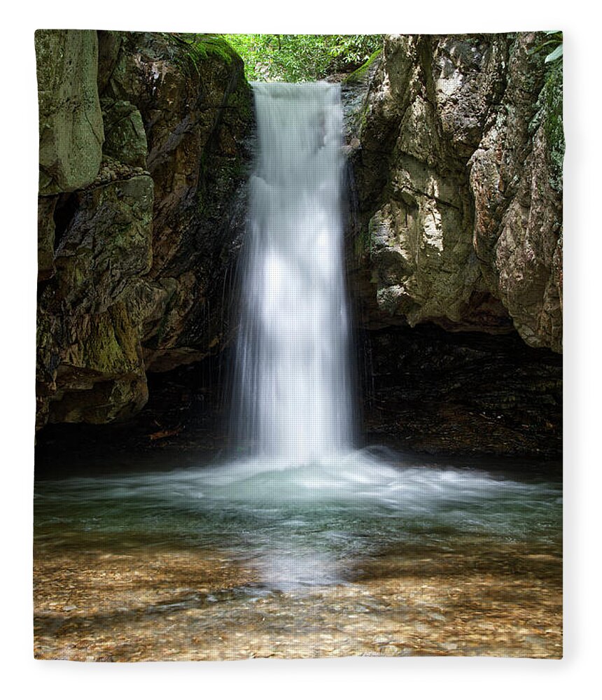 Nature Fleece Blanket featuring the photograph Blue Hole Falls 9 by Phil Perkins