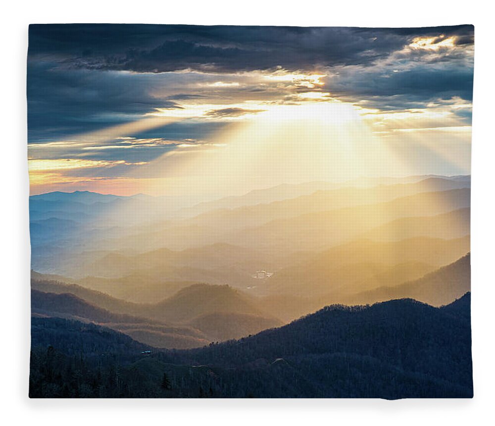 Landscape Fleece Blanket featuring the photograph Blue Ridge Parkway NC Mercy and Grace by Robert Stephens