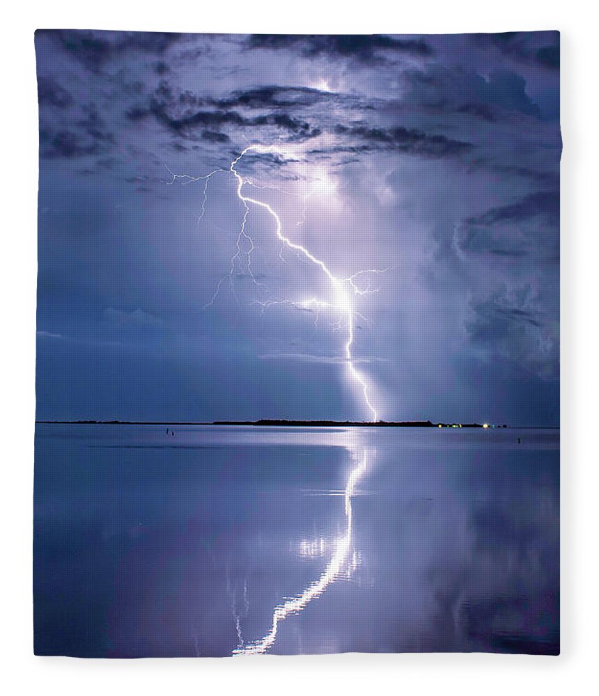 Lightning Fleece Blanket featuring the photograph Blue Velvet 2 by Quinn Sedam