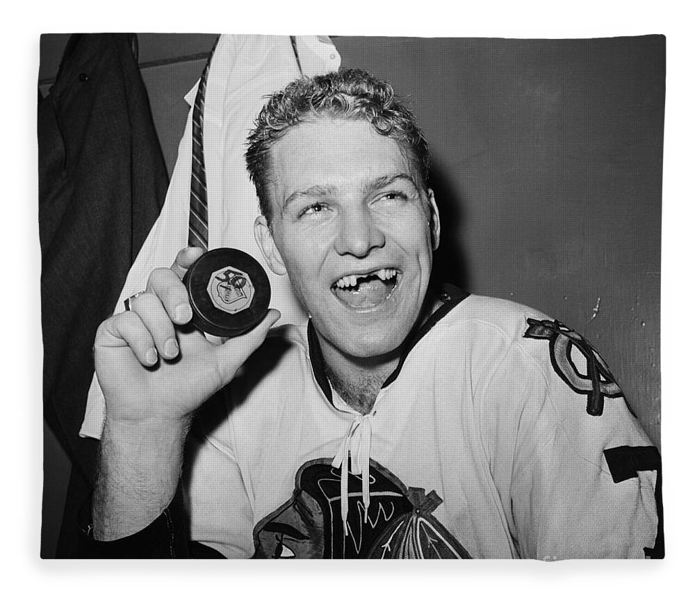 Bobby Fleece Blanket featuring the photograph Bobby Hull 50 goal by Action