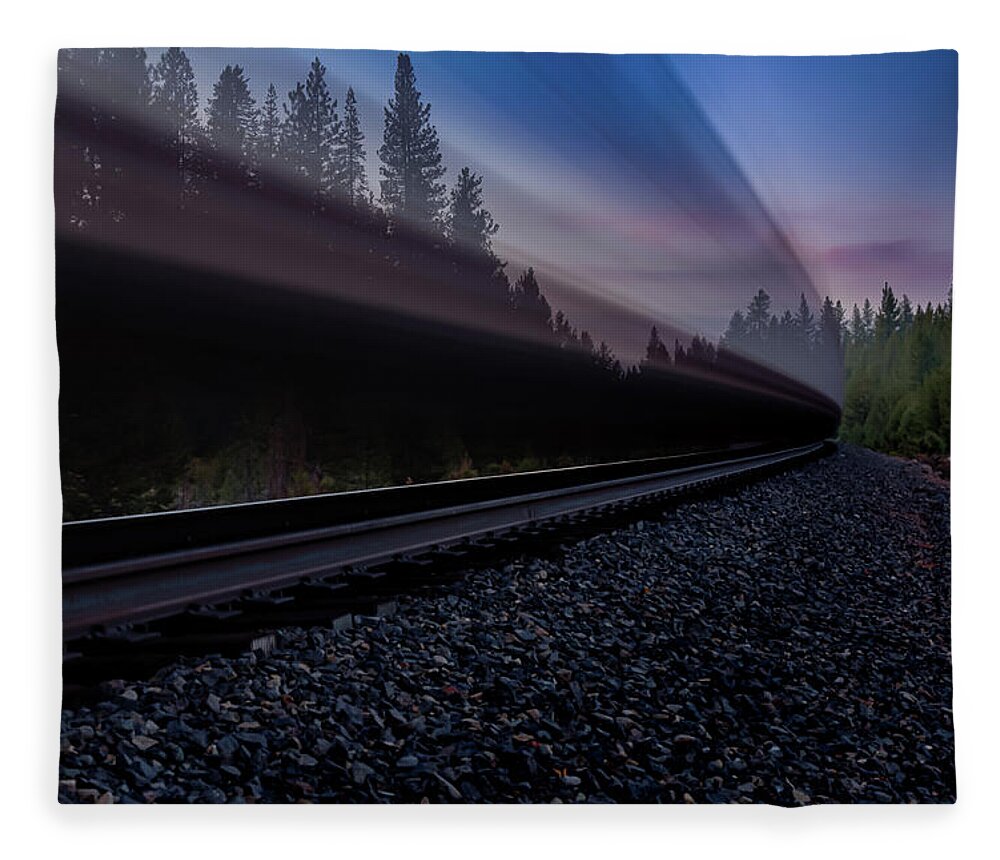 Slow Shutter Fleece Blanket featuring the photograph Breaking the Calm by Mike Lee