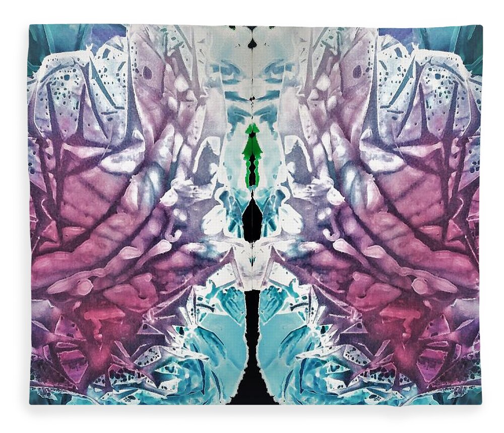 Breath Fleece Blanket featuring the painting Breather by Angela Marinari
