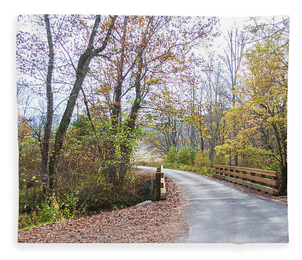 Cades Cove Fleece Blanket featuring the photograph Bridge on Cades Loop Road in the Great Smoky Mountains by Bob Decker