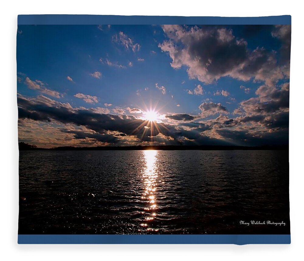 Sunset Fleece Blanket featuring the photograph Brilliant Sun by Mary Walchuck