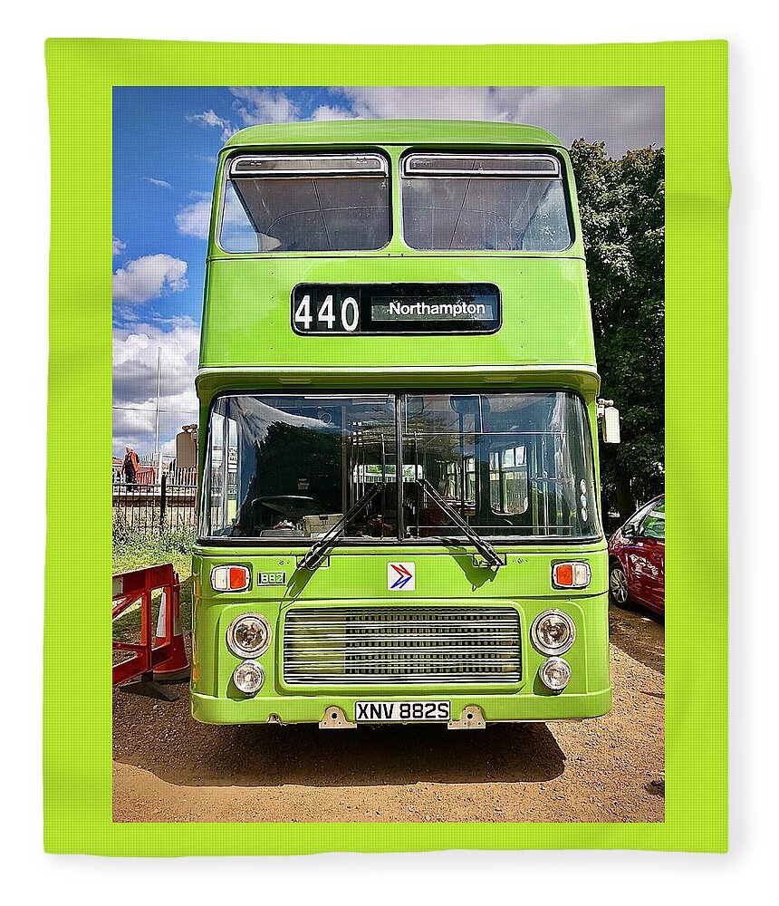 Bristol Fleece Blanket featuring the photograph Bristol VRT Double Decker Bus - XNV 872S Fleet No. 882 by Gordon James