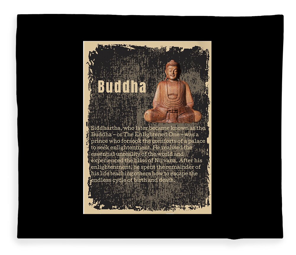 Enlightened - by One - Buddha Pixels The Noce-desings Biography, Blanket Fleece