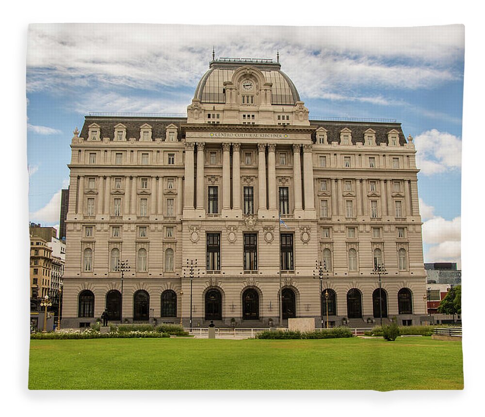 Post Office Fleece Blanket featuring the photograph Buenos Aires Central Post Office by Venetia Featherstone-Witty