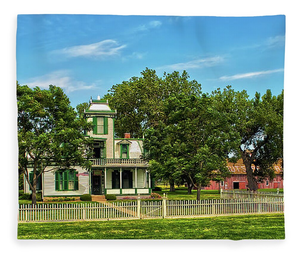 Nebraska Fleece Blanket featuring the photograph Buffalo Bill's Home, North Platte by Jeff White