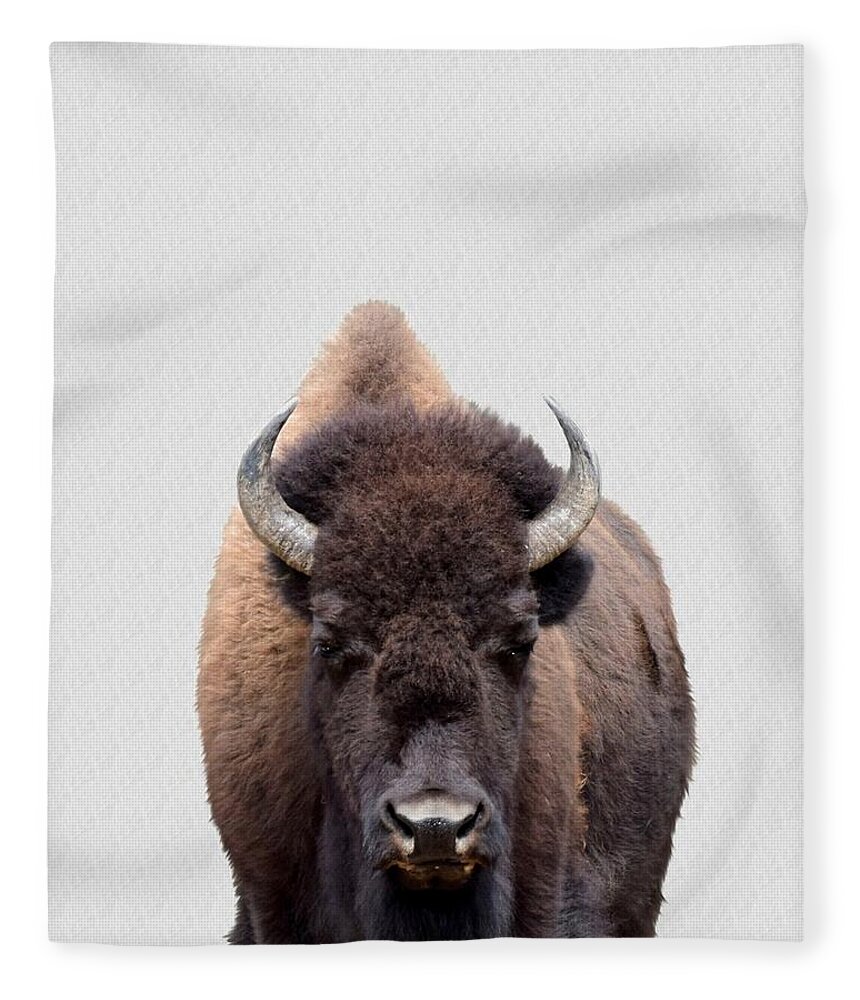 Buffalo Fleece Blanket featuring the photograph Buffalo Photo 135 by Lucie Dumas