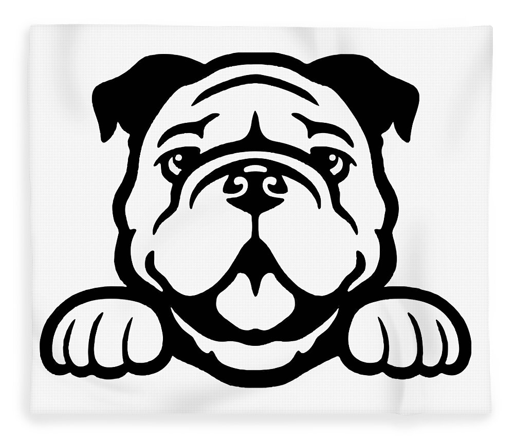 Terug, terug, terug deel doe niet Worden Bulldog Peeking Cute Dog 5 Vinyl Decal Window,Cute Machine ,english  bulldogs,Bulldog Dog Breed Fleece Blanket by Unique Graphics - Fine Art  America