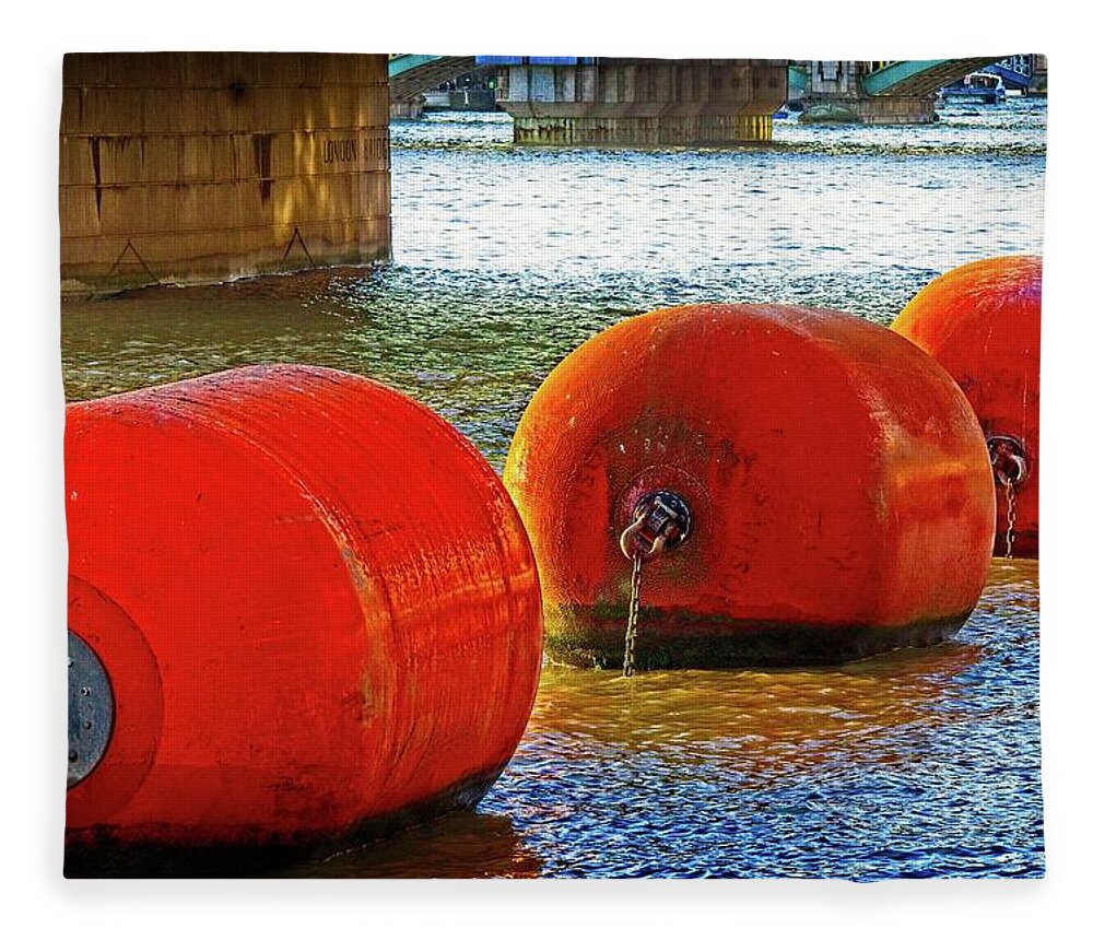 Floating Fleece Blanket featuring the photograph Buoys Ahoy by David Desautel