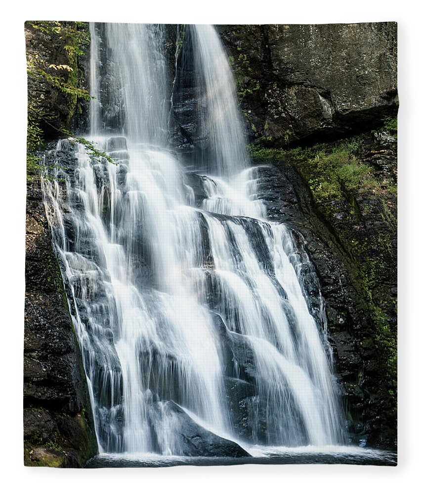 Bushkill Fleece Blanket featuring the photograph Bushkill Falls Main Falls by Jason Fink