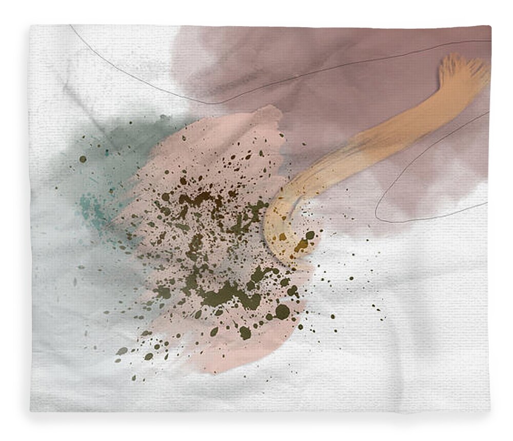 Door Fleece Blanket featuring the mixed media But You Can't Get in... by Moira Law