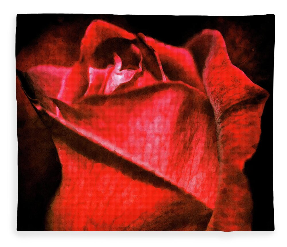Rose Fleece Blanket featuring the photograph By Any Other Name by Lawrence Knutsson