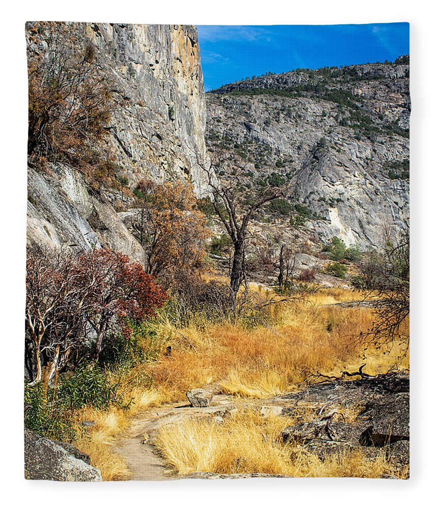 Hiking Fleece Blanket featuring the photograph By The Way by Stephen Sloan