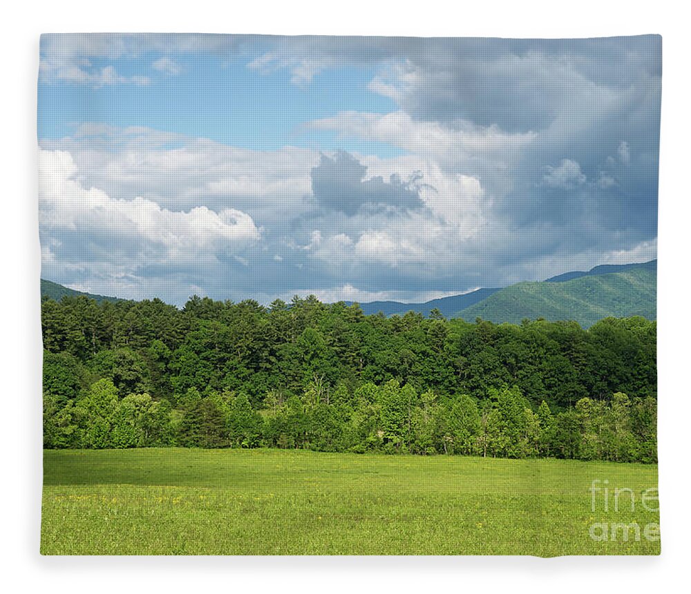 Cades Cove Fleece Blanket featuring the photograph Cades Cove Landscape 12 by Phil Perkins