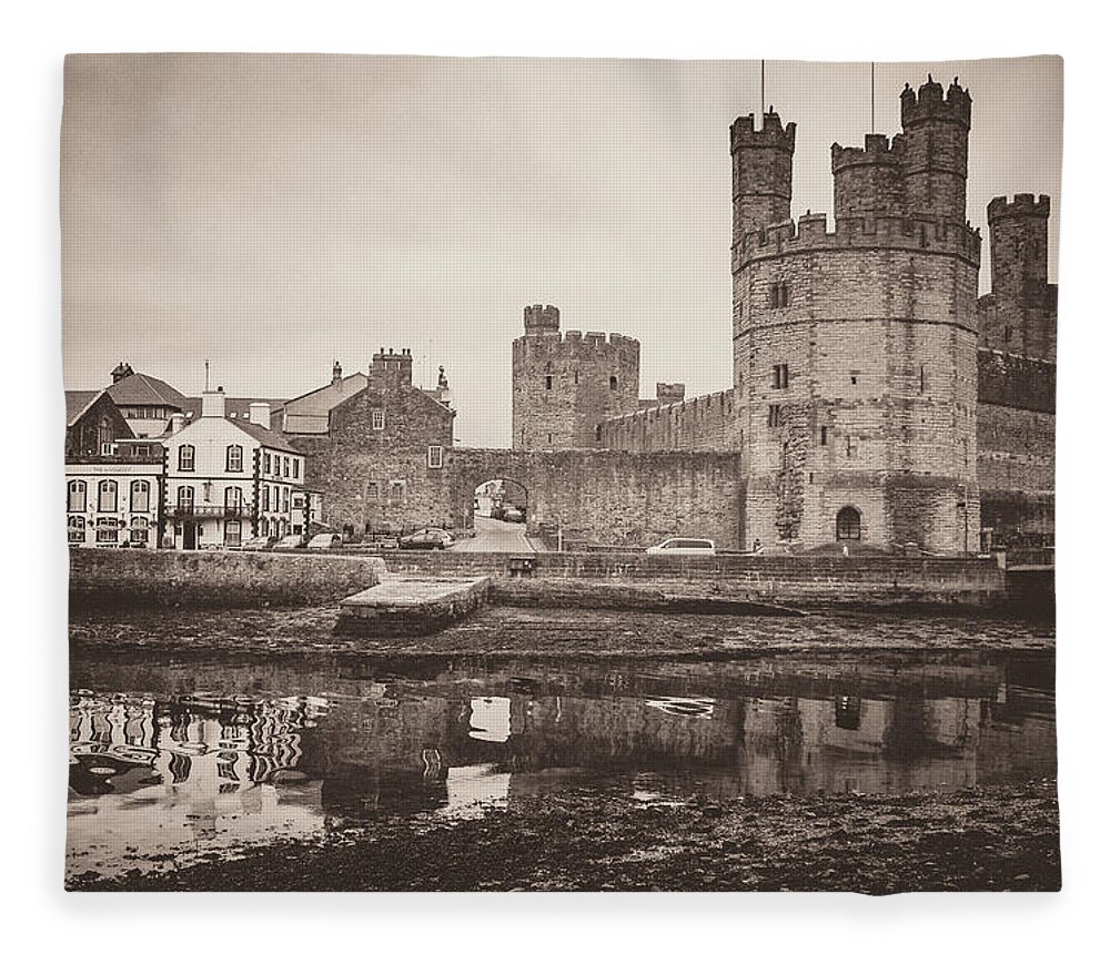 Caernarfon Castle Fleece Blanket featuring the photograph Caernarfon Castle by Rob Hemphill