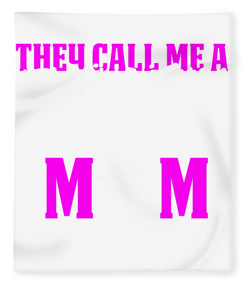 Call Me A Crazy Hockey Mom Sticks Fleece Blanket by Funny4You