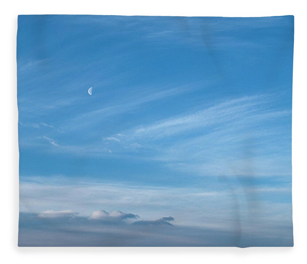 Sky Fleece Blanket featuring the photograph Canadian winter morning sky by Karen Rispin
