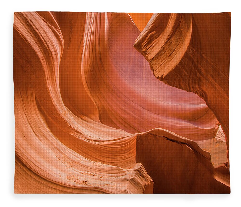 Antelope Canyon Fleece Blanket featuring the photograph Canyon Swirls by Rob Hemphill