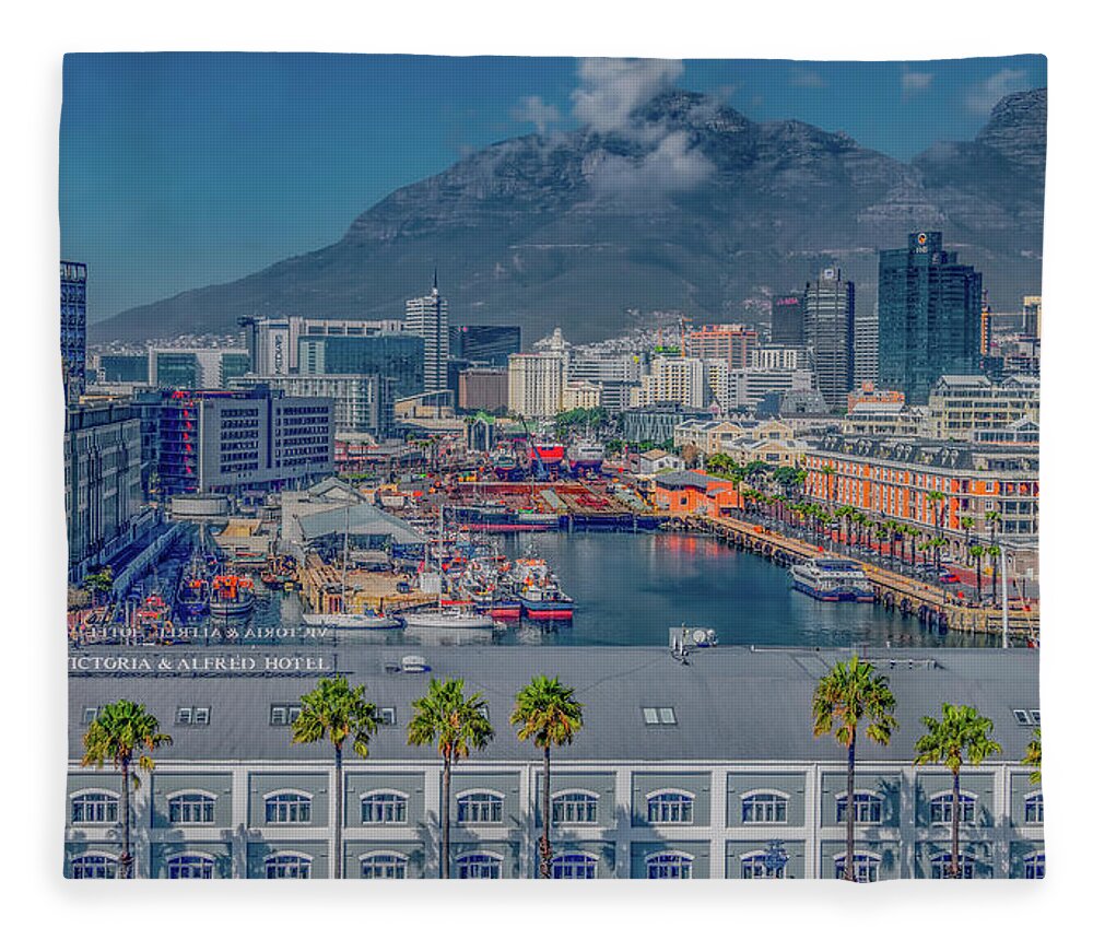 Cape Town Fleece Blanket featuring the photograph Capetown City View by Marcy Wielfaert