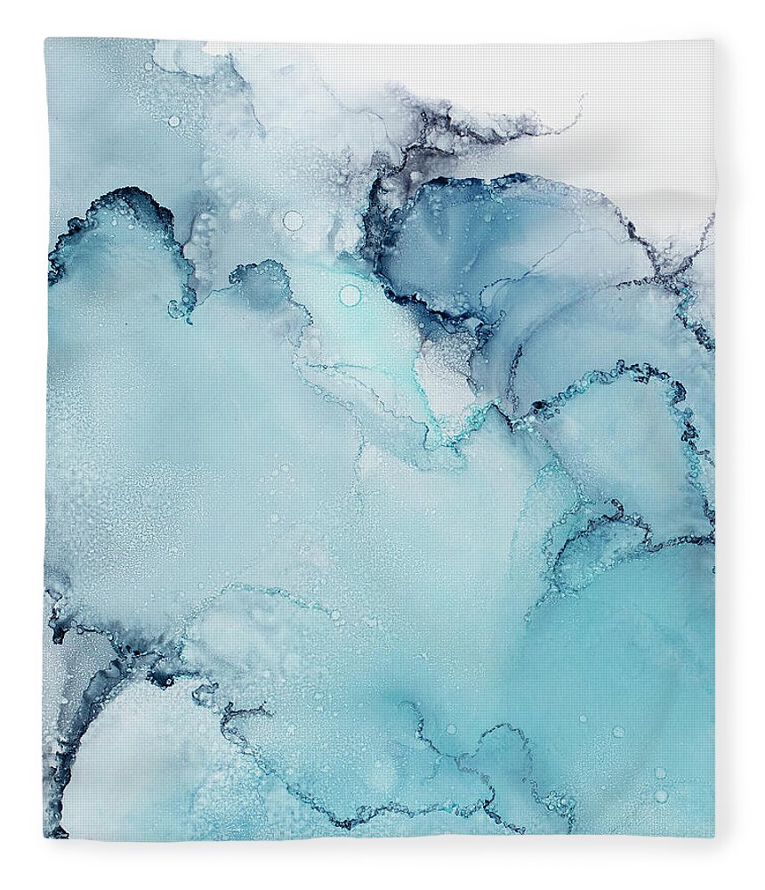 Water Fleece Blanket featuring the painting Capri by Tamara Nelson