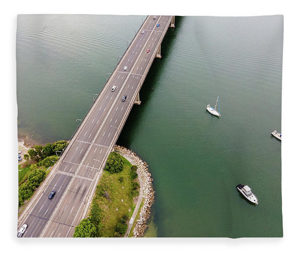 Bridge Fleece Blanket featuring the photograph Captain Cook Bridge No 1 by Andre Petrov