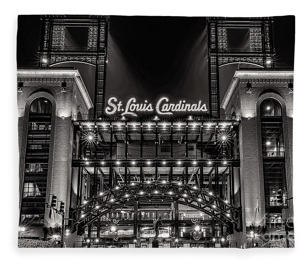 Black And White Fleece Blanket featuring the photograph Cardinal Nation by Tom Watkins PVminer pixs