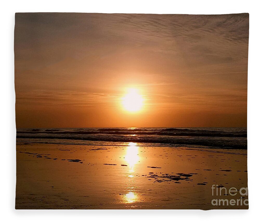 Sunrise Fleece Blanket featuring the photograph Carolina Sunrise by Dani McEvoy