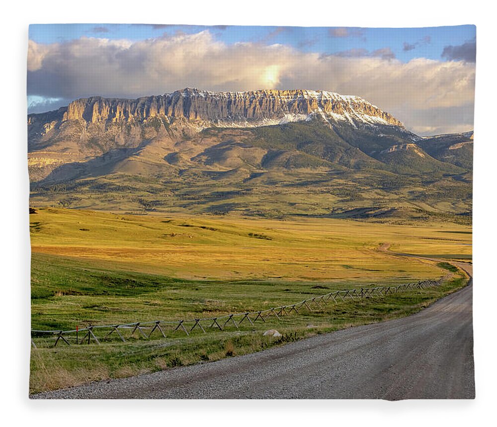 Montana Fleece Blanket featuring the photograph Castle Reef on the Rocky Mountain Front of Montana by Jack Bell