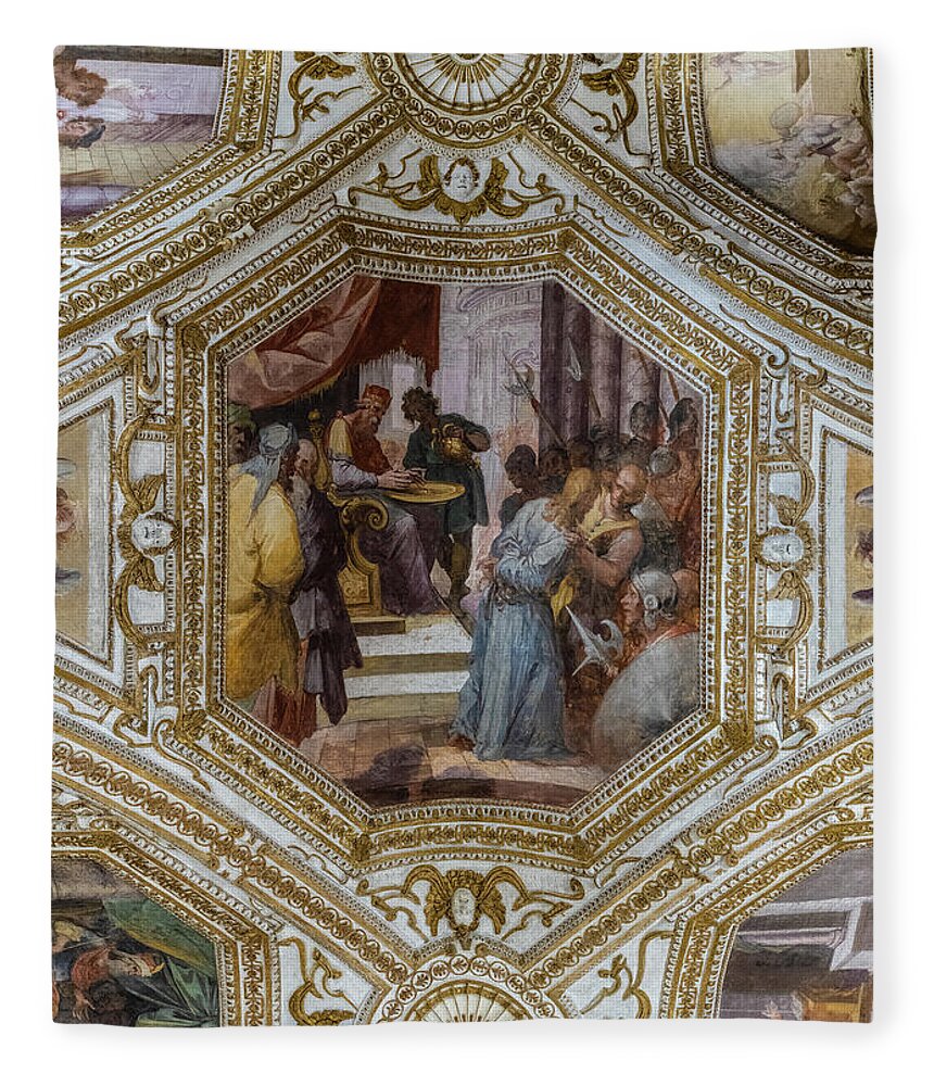 Amalfi Fleece Blanket featuring the photograph Ceiling Art by David Downs