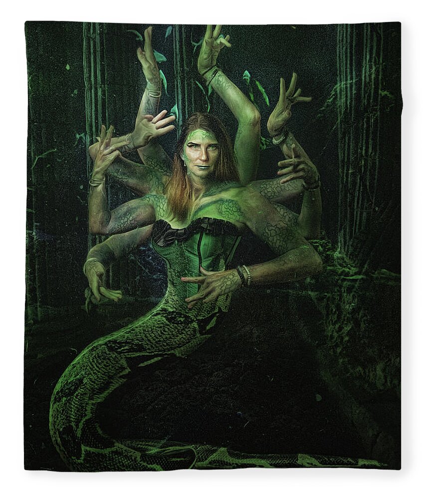 Mythology Fleece Blanket featuring the digital art Ceto by Brad Barton