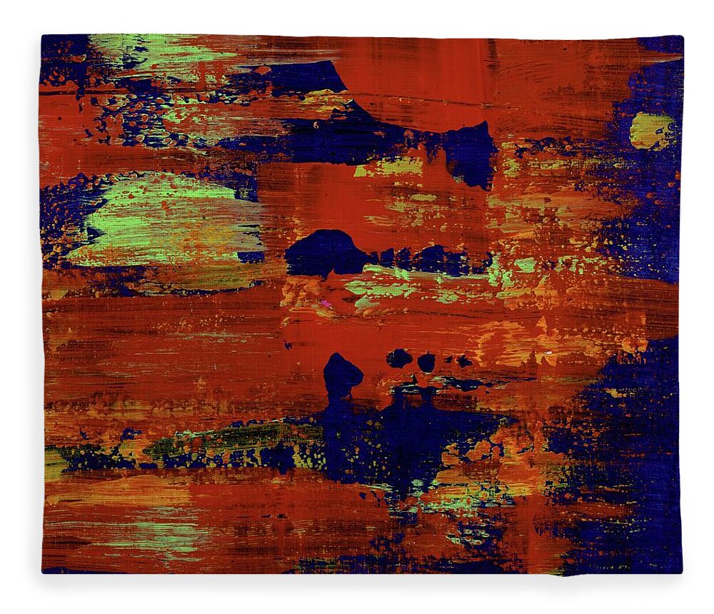 Contemporary Fleece Blanket featuring the painting Change of Pace 4 by Angela Bushman