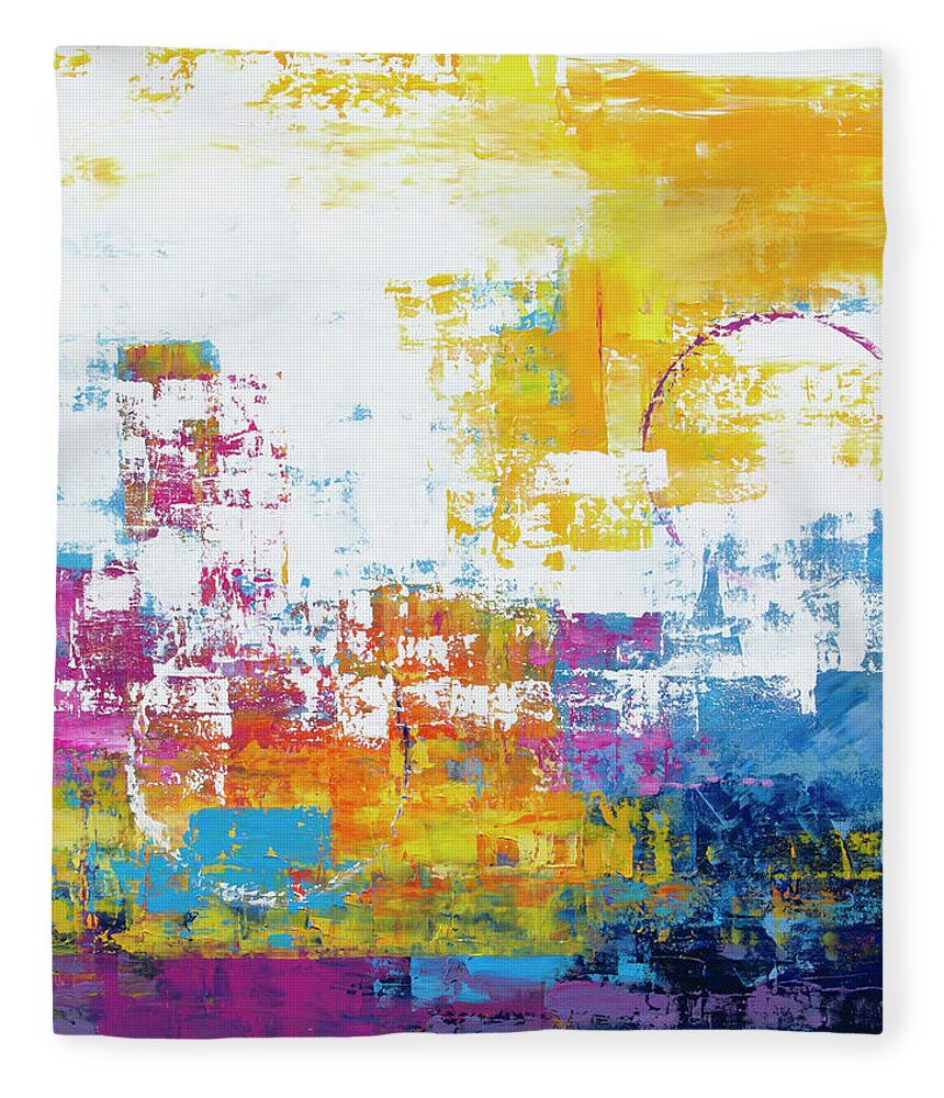 Cheers Fleece Blanket featuring the painting Cheers to the Wish by Linda Bailey
