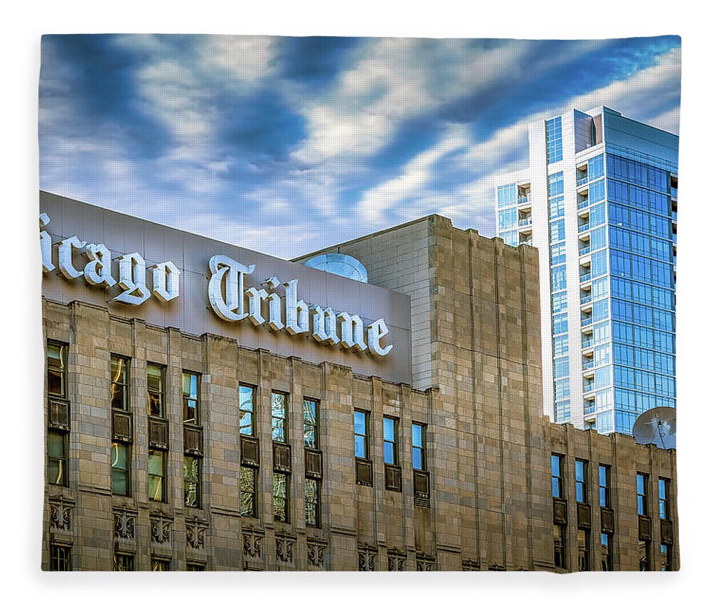 Building Fleece Blanket featuring the photograph Chicago Tribune by Robert FERD Frank