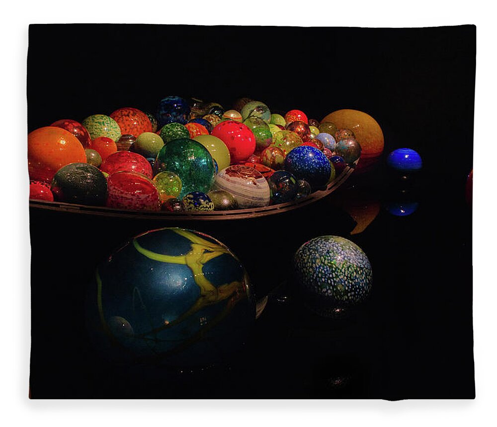 Blownglass Fleece Blanket featuring the photograph Chihuly Glass No.1 by Vicky Edgerly