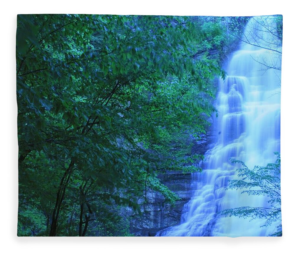  Fleece Blanket featuring the photograph Chittenango Falls by Brad Nellis
