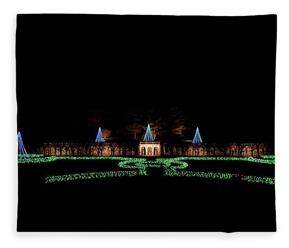 Christmas Tree Fleece Blanket featuring the photograph Christmas Tree Lights by Louis Dallara