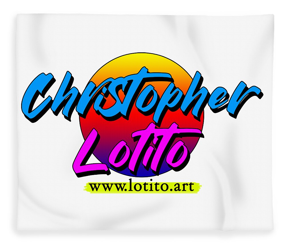 Christopher Lotito Fleece Blanket featuring the digital art Christopher Lotito Classic Logo - 2021 by Christopher Lotito