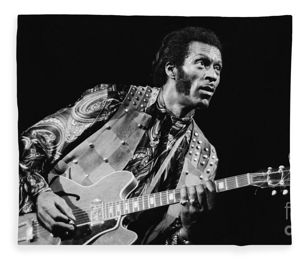Chuck Fleece Blanket featuring the photograph Chuck Barry by Action