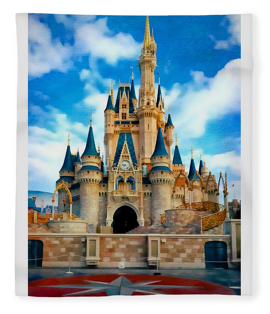 suffix uren Brug for Cinderella Castle Disney Park Print Magic Kingdom Walt Disney World Wall  Art Disney Decor Fleece Blanket by Buena Vista Gifts - Pixels