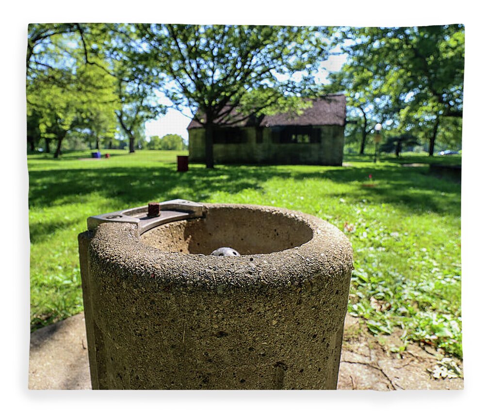 Garden Fleece Blanket featuring the photograph Classic Chicago Park Water Fountain by Britten Adams