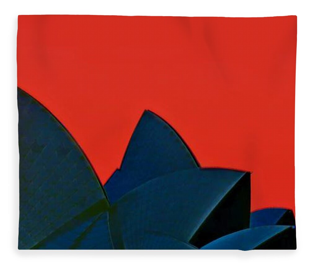 Sydney Opera House Fleece Blanket featuring the photograph Classic Opera House Sails by Joan Stratton